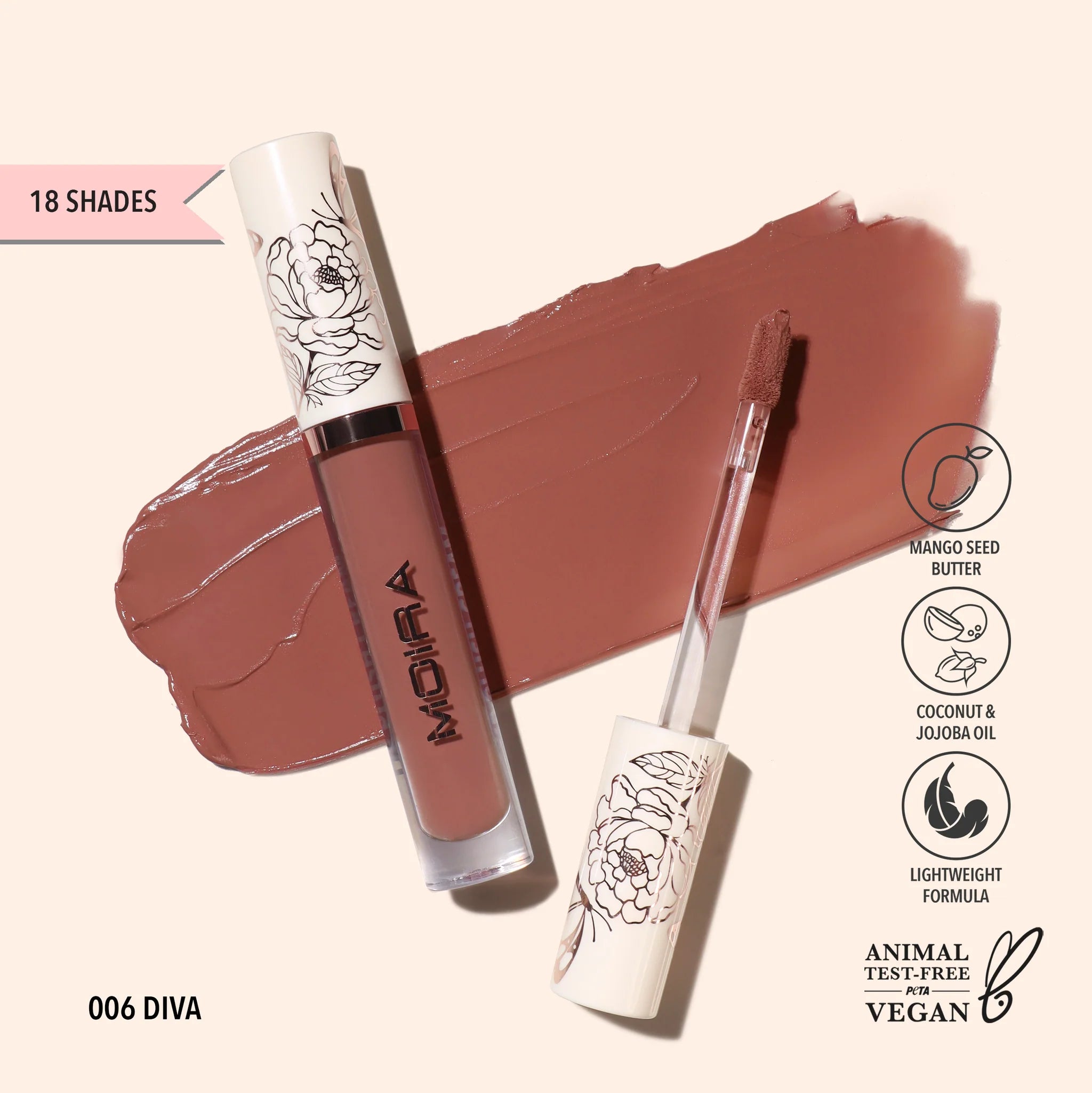 Moira Lip Plush Cream - (Diva) مويرا - روج كريمي - ديفا